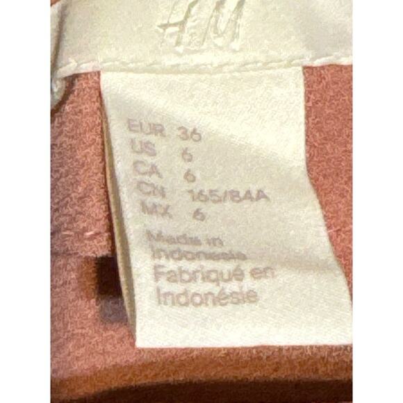 H&M Dress Women’s Size 6 Crew Neck Open Back Crepe Sheath Pink - Picture 4 of 6